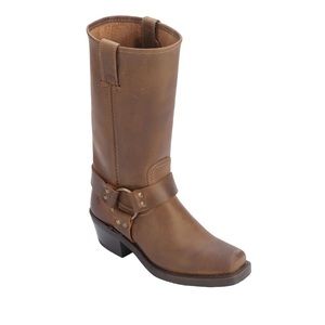 FRYE Harness 12R Brown Leather Square Toe Boot